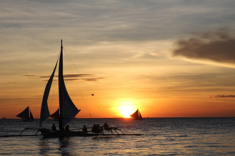 The sunset from White Beach on our last night in Boracay