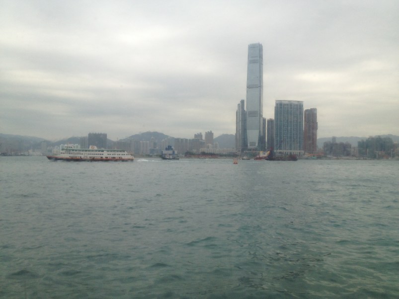 The view of the Kowloon side from the ferry 