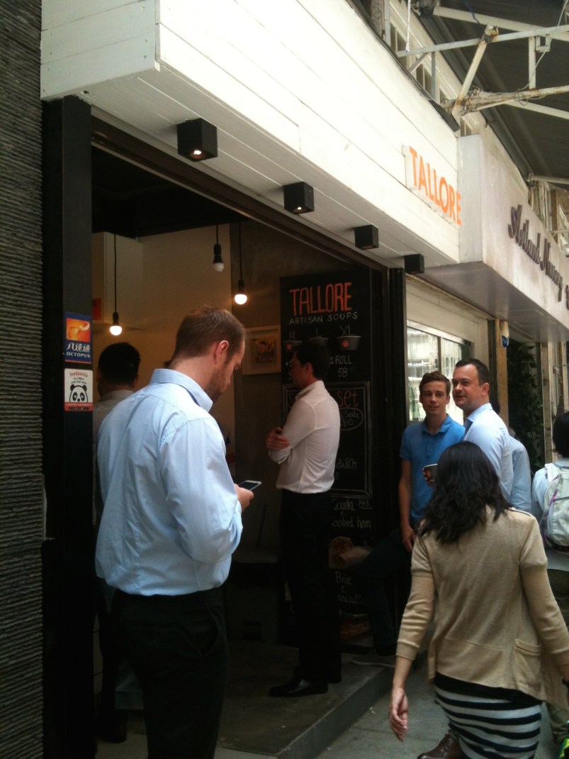 Tallore Soup busy with their lunch crowd.