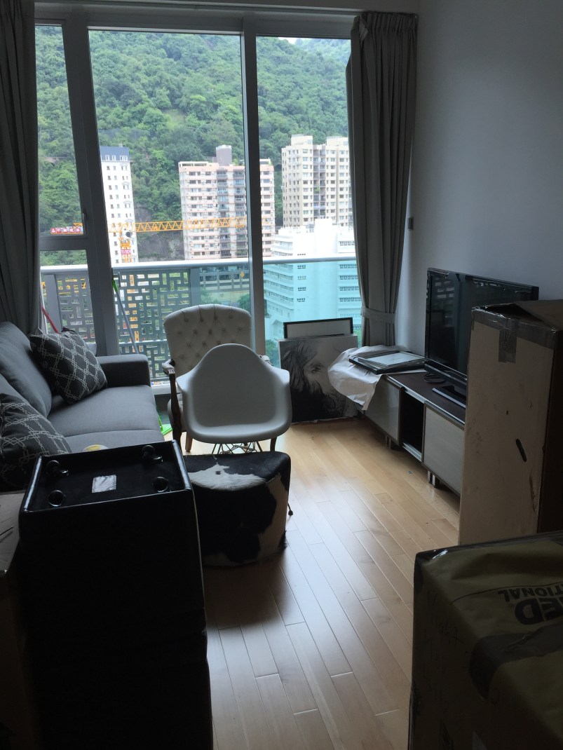 The movers unpacked a lot of the big items for us, which is a huge help and also helps to make our place feel like a house!