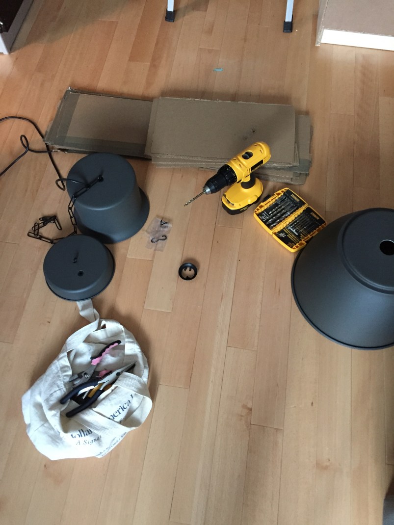 Luckily Braden brought his drill over (ignoring my protests) and it was been very useful. We had to purchase a converter so we could charge it.