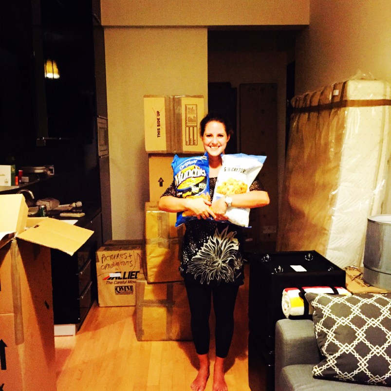 On the top of the very first box we popped open the night everything arrived was a huge bag of Munchie Mix and a huge bag of Chicago Mix.  Hooray!