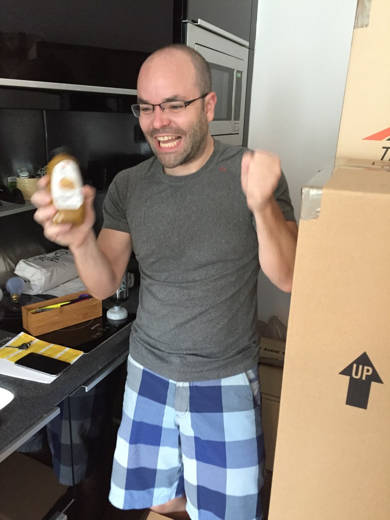 A couple days before everything arrived Braden asked me to bring back his favourite mustard next time I'm in Vancouver. And then he found one in a box.