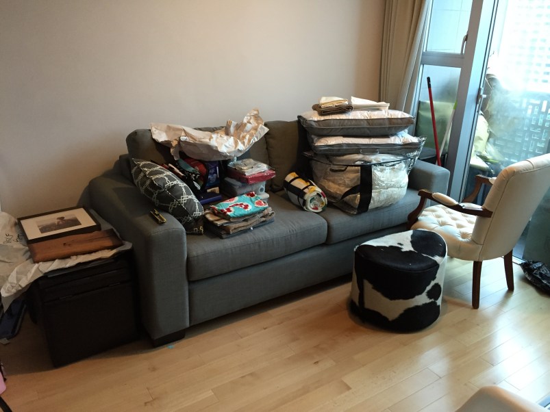 Unpacked status: the living area.