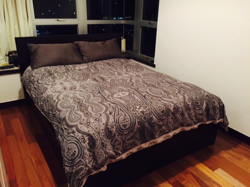 Thank goodness from Ikea.  We have a bed (it lifts up to access storage below).  